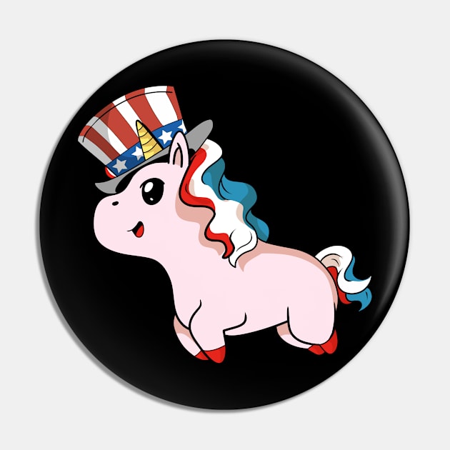 Patriot Unicorn American Independence Day July 4th shirt Pin by TheBeardComic