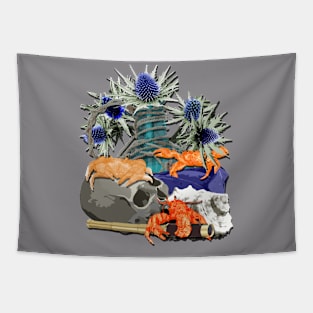 Exploring beached wreckage Tapestry