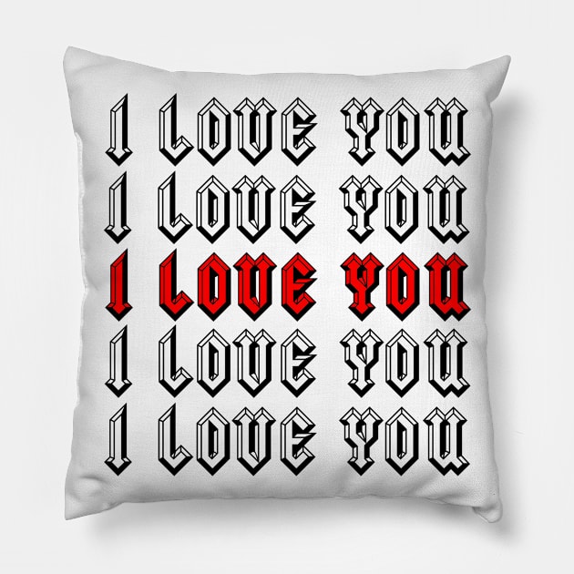 I Love You Pillow by IndiPrintables