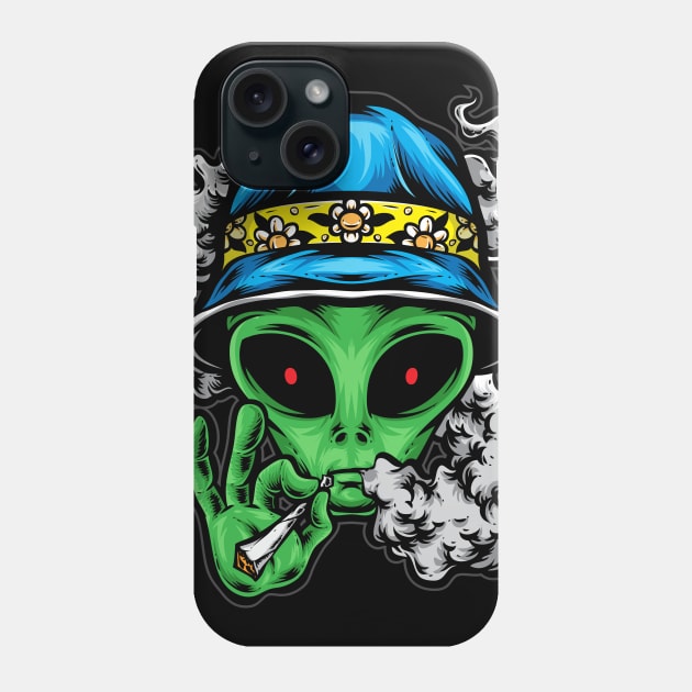 Chill Alien Phone Case by InksyndromeArtwork