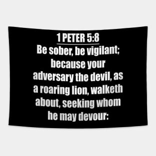 Bible Verse 1 Peter 5:8 Tapestry