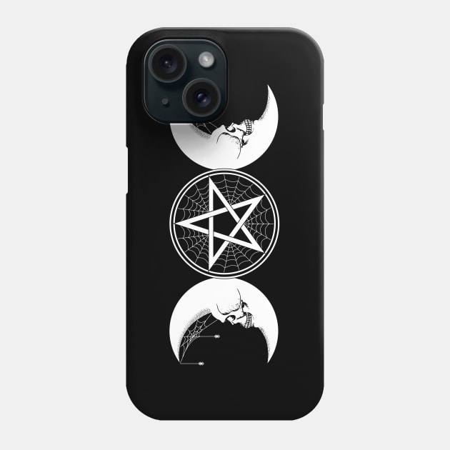 Skull Moon Spider Goddess Phone Case by RavenWake