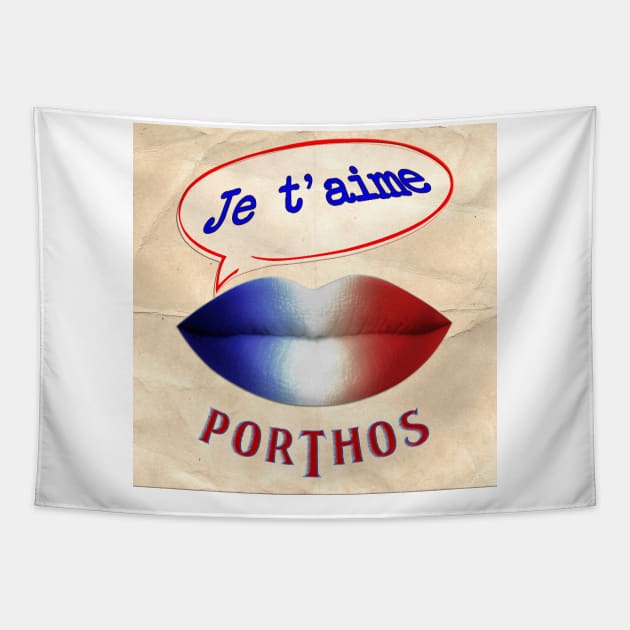 FRENCH KISS JETAIME PORTHOS Tapestry by ShamSahid