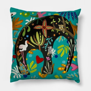 Elephant Jungle Pillow