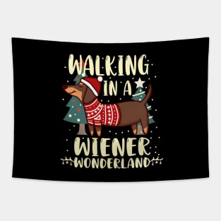 Walking In A Wiener Wonderland Tapestry