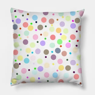 vibrant bright colorful polka dots pattern Pillow