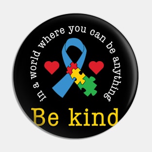 Be Kind Puzzle Piece Autism Awareness Gift for Birthday, Mother's Day, Thanksgiving, Christmas Pin