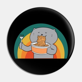 cats and ramen Pin