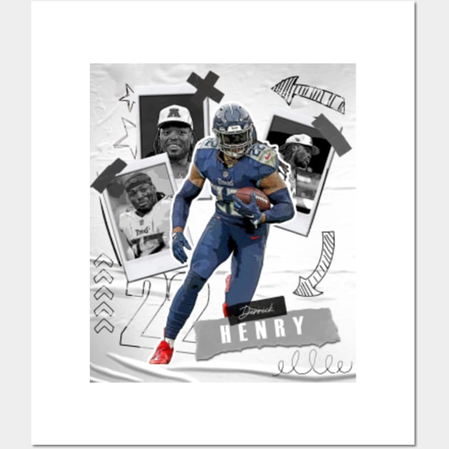 Derrick Henry Tennessee Titans Football Illustrated Art 