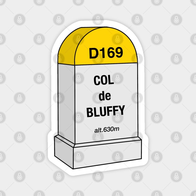 Bourne: Col de Bluffy Magnet by LetsOverThinkIt