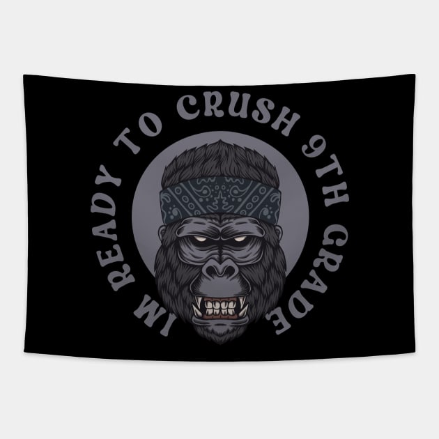 I'm Ready To Crush 9th grade Back To School Tapestry by Myartstor 