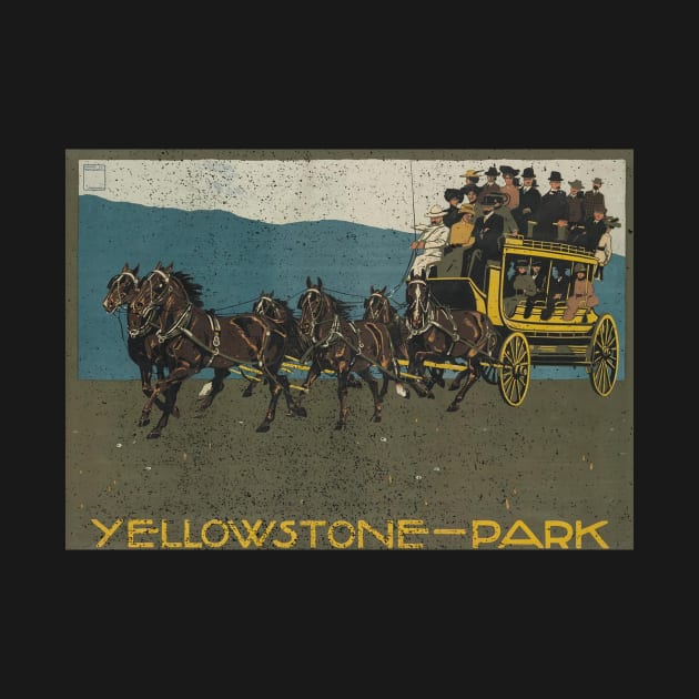 Yellowstone Park Poster (distressed) by GloopTrekker