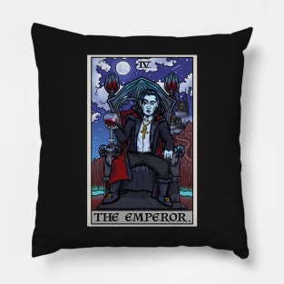 The Emperor Tarot Card Gothic Halloween Count Dracula Vampire Major Arcana Pillow