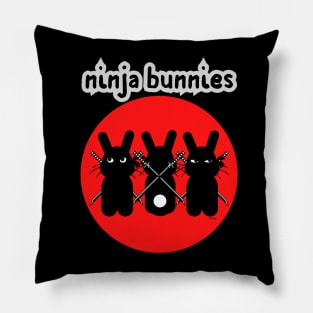 Ninja Bunnies-cute bunnies Pillow