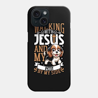 Jesus and dog - Petit Basset Griffon Vendéen Phone Case