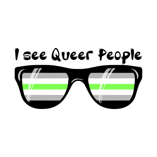 Agender Sunglasses - Queer People by Blood Moon Design