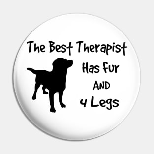 The Best Therapist Dog Pin