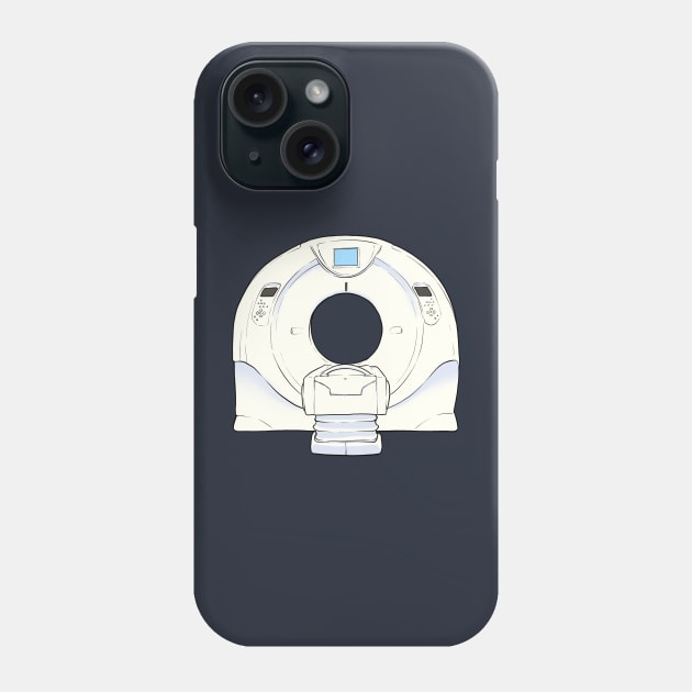 CT scanner illustration Phone Case by daddymactinus