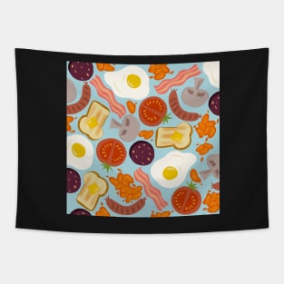 Full English breakfast blue Tapestry