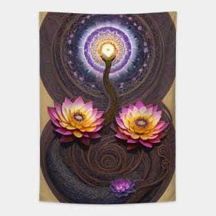 Ophioneus Serpent Lotus Tapestry