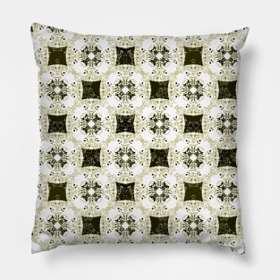 Byzantium black white gold Pillow