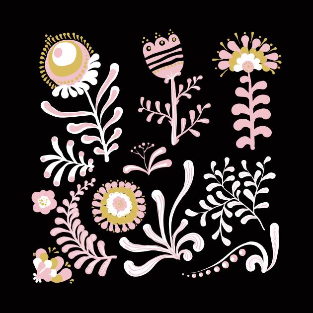 Elegance Seamless pattern with flowers by Olga Berlet