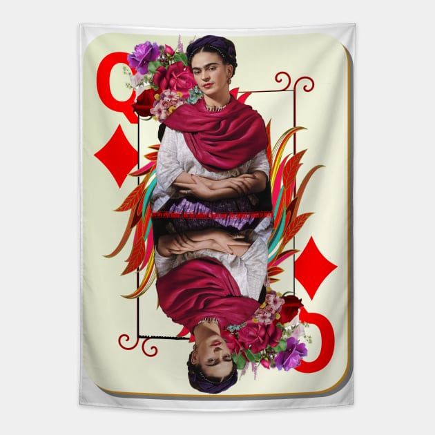 Queen Of Hearts Tapestry by LanaBanana
