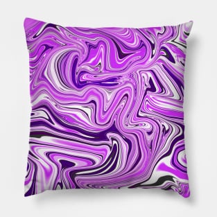Purple Digital Fluid Art Pillow