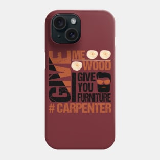 Bearded Carpenter Woodworker Handyman Make Wood & Furniture - Carpenter Phone Case