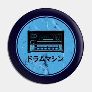 808 Drum Machine Blue Pin