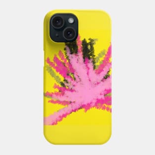 Abstract yellow splatter paint Phone Case