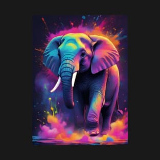 Multi-Coloured Large Elephant T-Shirt