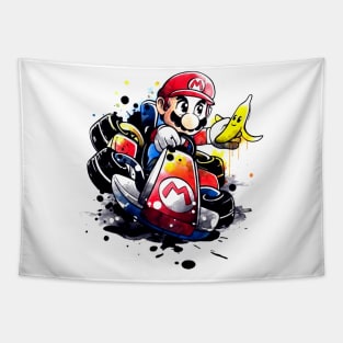 Go Kart Watercolor Tapestry