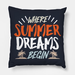 Where Summer Dreams Begin' Celestial Beach Night Pillow