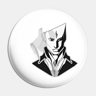 Monochrome Superhero Illustration No. 602 Pin