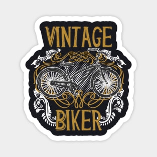 Vintage Biker Bicycle Cyclist Cycling Magnet