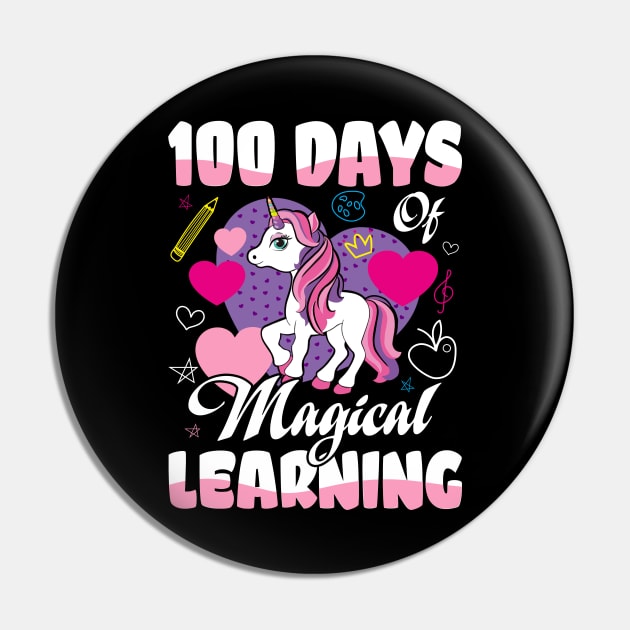 100th Day of School Unicorn Girls 100 Days of School Pin by Salimkaxdew