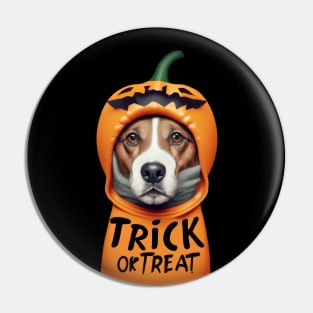 Trick Or Treat Dog Pin