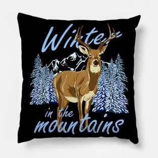 Winter In The Mountains Pillow