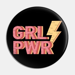 Girl Power Feminist T-Shirt - Feminist Equal Rights Shirt Pin