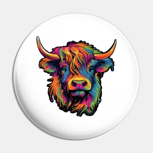 Scottish Hairy Highland Cow Pin