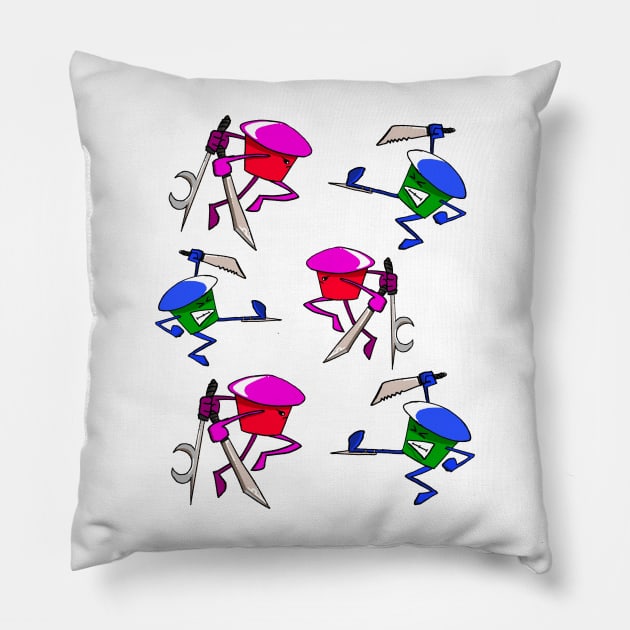 Cupcake Fight (Cutcakes) Pillow by Kangavark