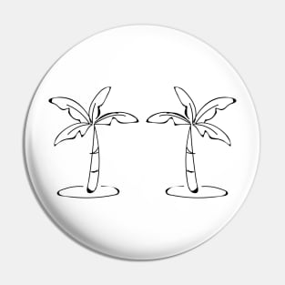 black palm tree line art design Pin