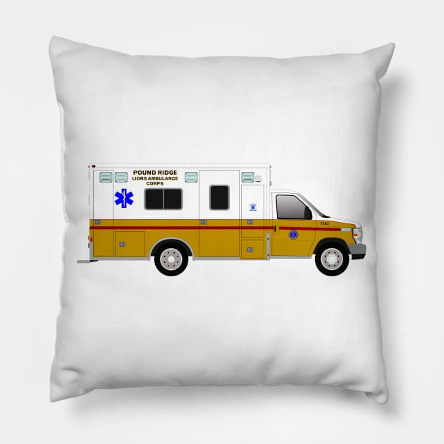 Pound Ridge Lions Ambulance Corps Pillow by BassFishin