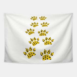 Cheetah Paw Track Tapestry