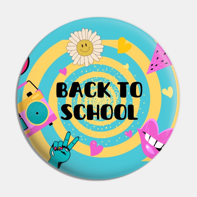 Back to School retro Pin by Adamova Shop