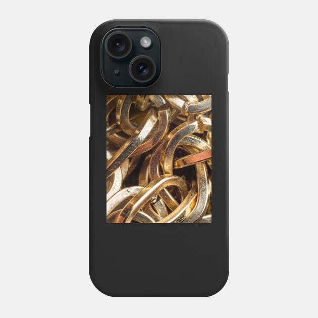 Solid Gold Links  3D Gold Chain Looks great on clothing apparel. Phone Case by Abstractdiva