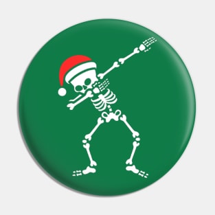 Dabbing Christmas Skeleton Pin