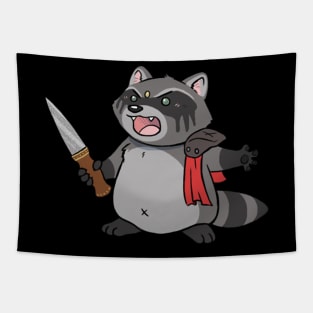 warrior raccoon Tapestry