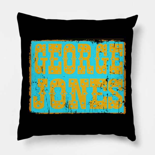 george jones - artdrawing Pillow by Kokogemedia Apparelshop